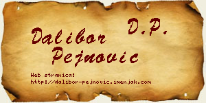 Dalibor Pejnović vizit kartica